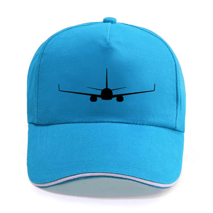 Boeing 737-800 Plane Print Baseball Caps