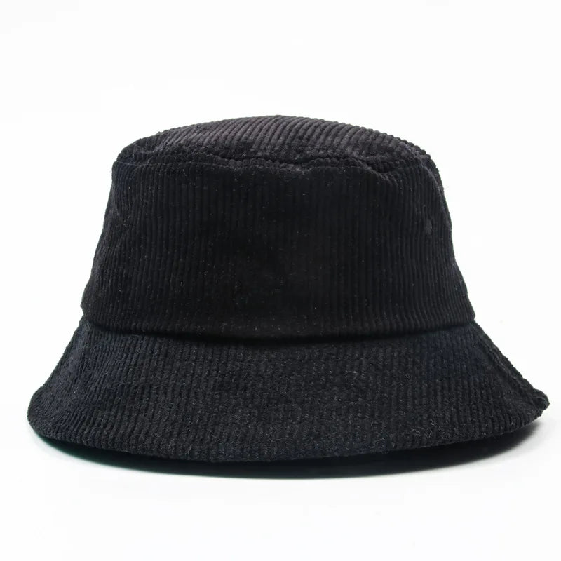 New Autumn Winter Retro Corduroy Bucket Hat Fashion Designer Streetwear