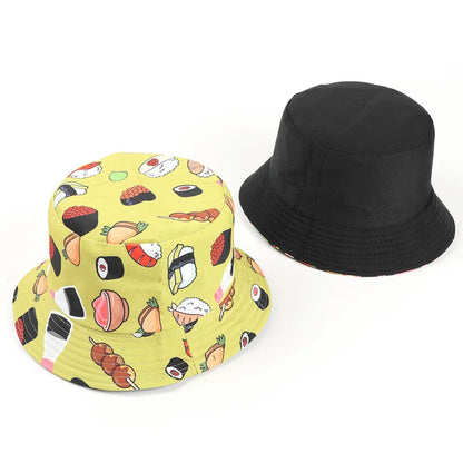 LDSLYJR Cotton Ice Cream Cake Print Bucket Hat Fisherman