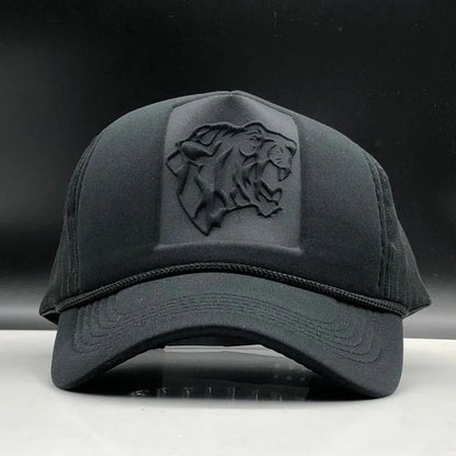 Summer Mesh Black Leopard Print Curved Baseball Caps