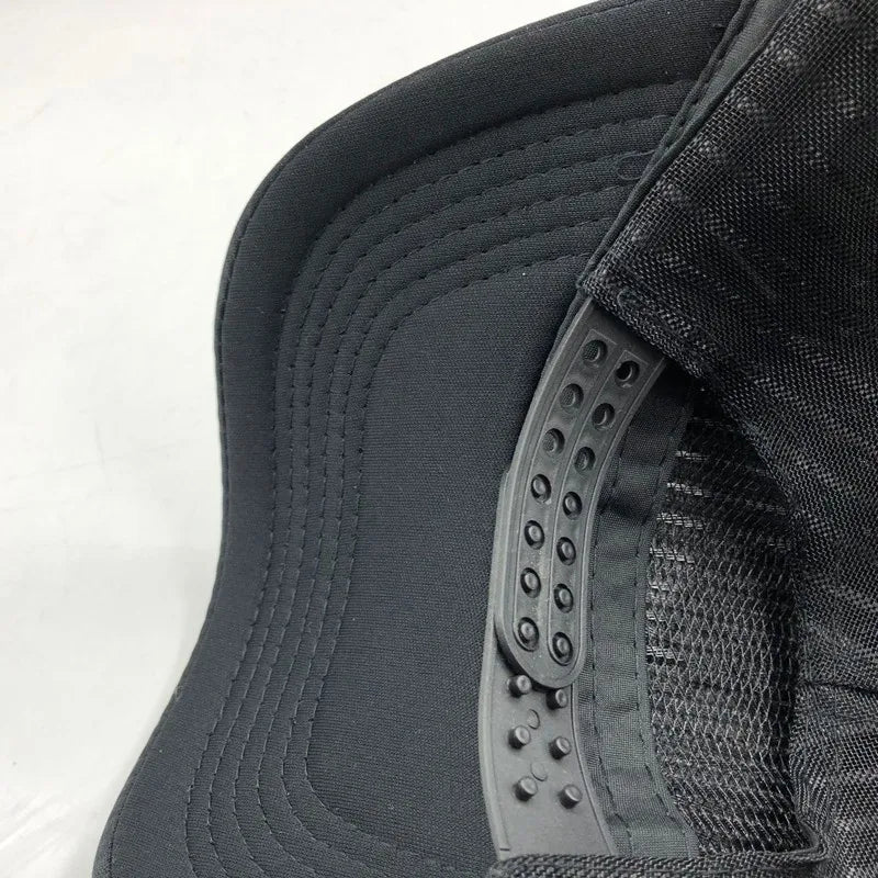 Summer Mesh Black Leopard Print Curved Baseball Caps
