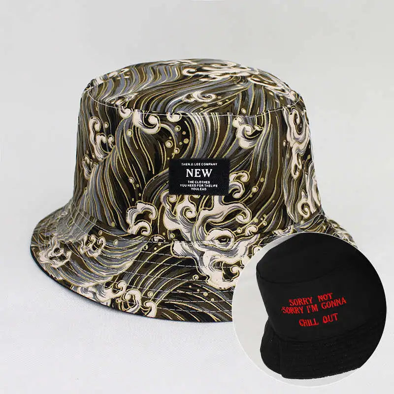 Cotton Print Bucket Hat Fisherman Hat