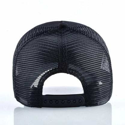 K Snapback Trucker Cap Men's Breathable Mesh Baseball Caps For Women With Wolf