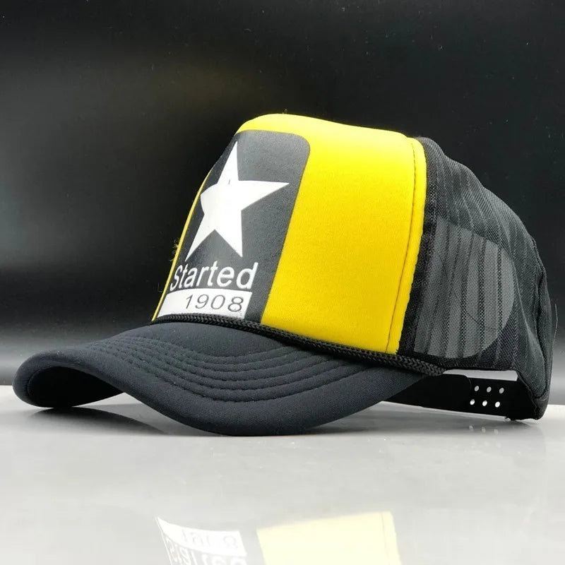 Summer Mesh Black Leopard Print Curved Baseball Caps