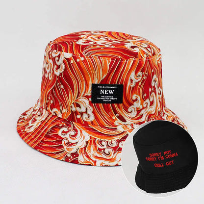 Cotton Print Bucket Hat Fisherman Hat