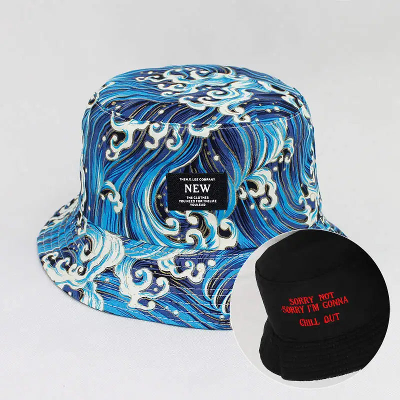 Cotton Print Bucket Hat Fisherman Hat