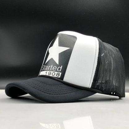 Summer Mesh Black Leopard Print Curved Baseball Caps