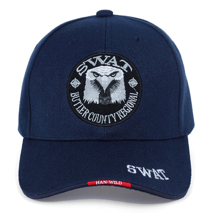 SWAT Army Cap Male Embroidered Eagle Black Baseball Caps