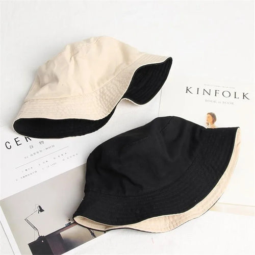 Cotton Solid Double Sided Bucket Hat