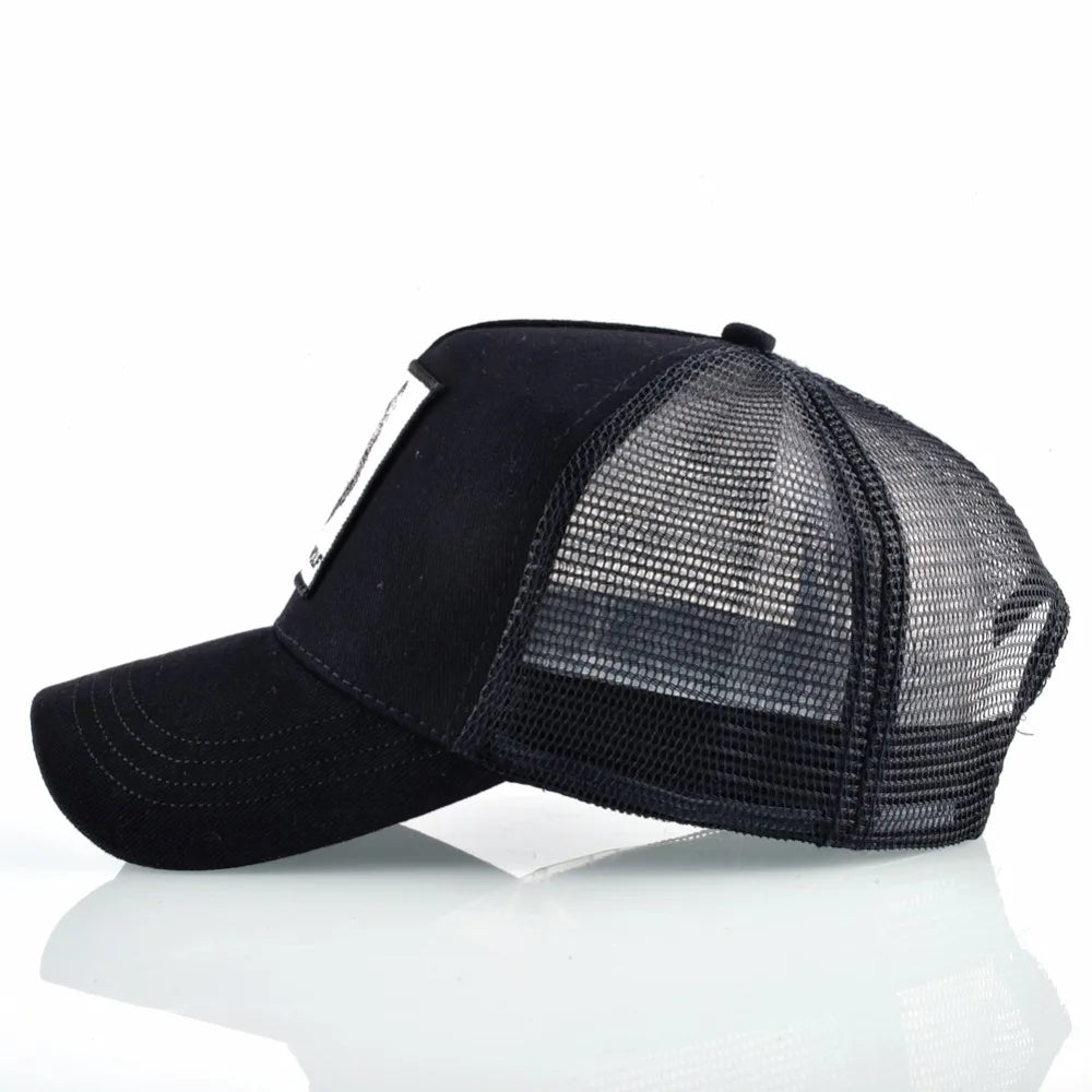 K Snapback Trucker Cap Men's Breathable Mesh Baseball Caps For Women With Wolf