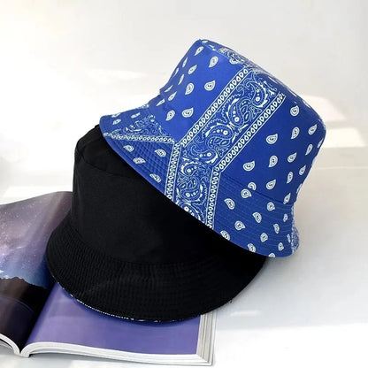 New Unisex Cotton Bucket Hat Men Women Cashew Flowers