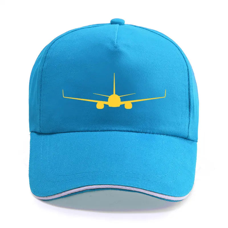Boeing 737-800 Plane Print Baseball Caps