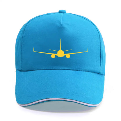 Boeing 737-800 Plane Print Baseball Caps
