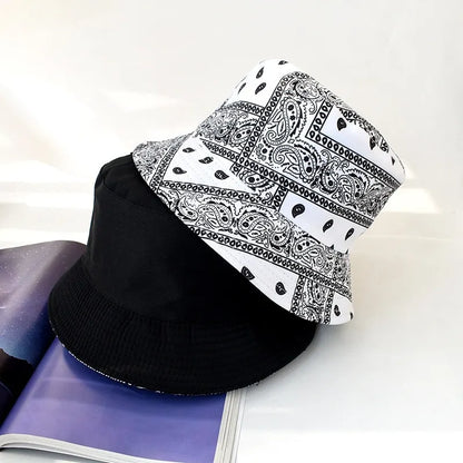 New Unisex Cotton Bucket Hat Men Women Cashew Flowers