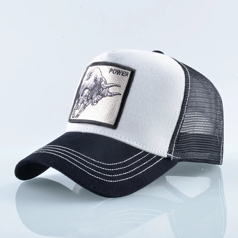 K Baseball Caps Men Snapback Hip Hop Baseball Cap With Embroidery Bull Patch Four