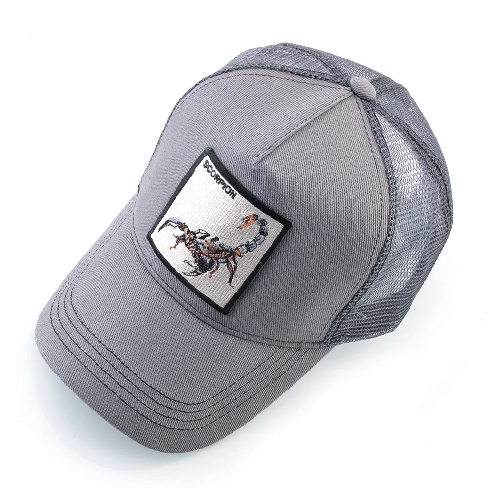 K Four Season Men's Baseball Caps With Scorpion Patch Snapback Hip Hop Cap