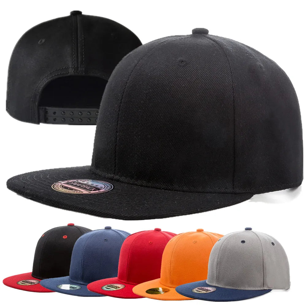 Unisex Cap Plain Snapback Hat High Quality Adult Hip Hop