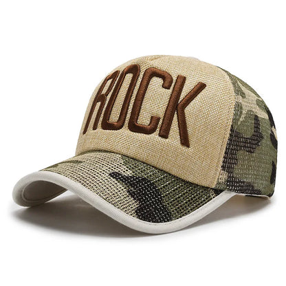 Baseball Caps Linen Embroidery Letter Fashion Duck Tongue Yong Hat