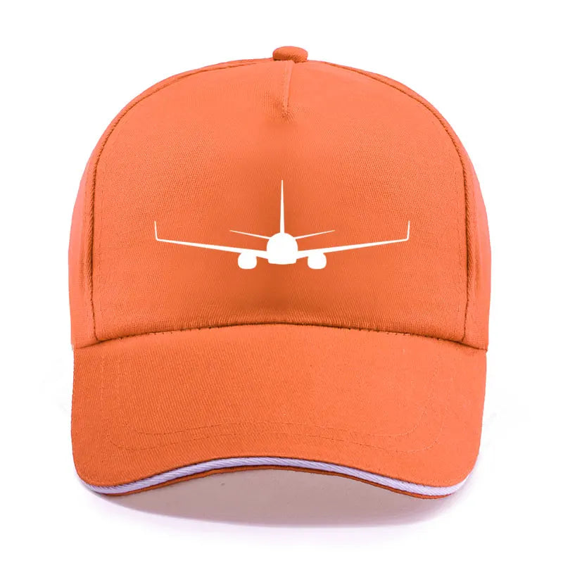 Boeing 737-800 Plane Print Baseball Caps