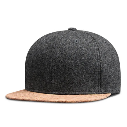 Dad Winter Felt Hip Hop Caps Flat Peak Felt Snapback Cap Big Bone Man