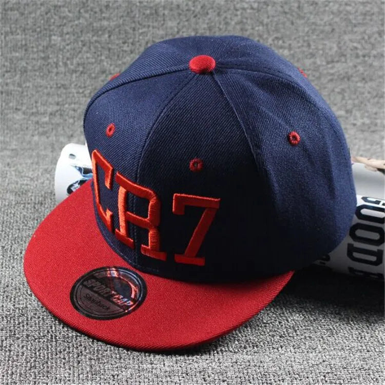 New Fashion Children Ronaldo Cr7 Neymar Njr  Hat Boys Girls Kids Messi Snapback Hats Hip Hop Caps Gorras
