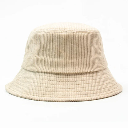 New Autumn Winter Retro Corduroy Bucket Hat Fashion Designer Streetwear