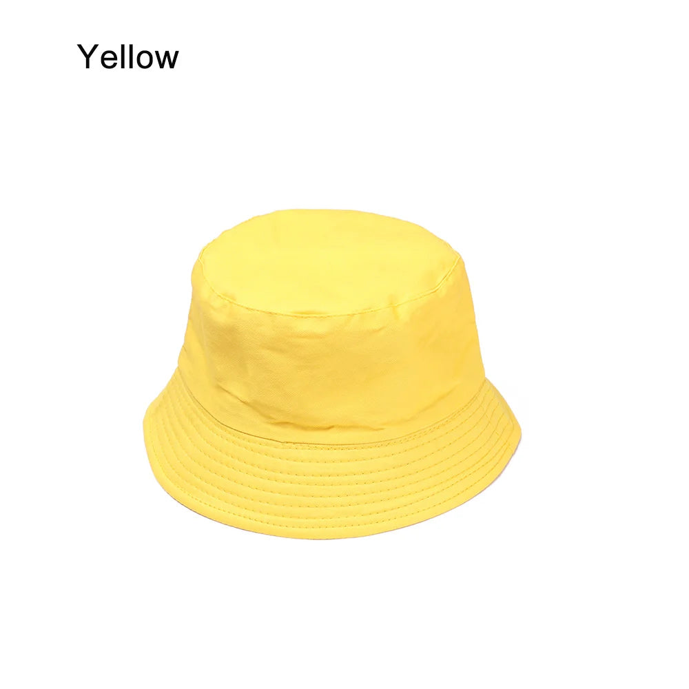 New Double-Sided Bucket Hat Women Men Sun Hat Panama Cap
