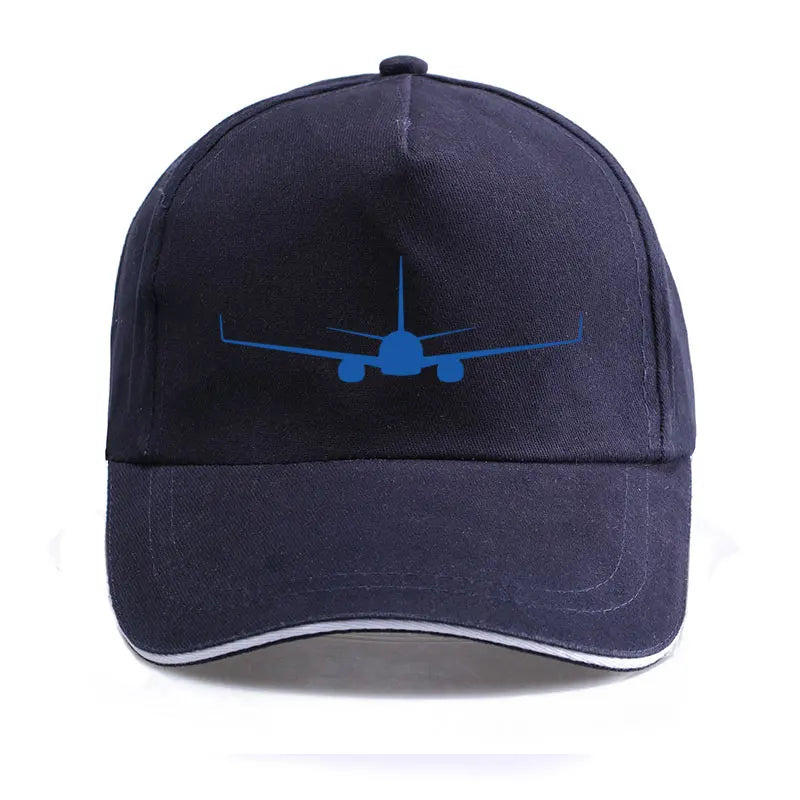 Boeing 737-800 Plane Print Baseball Caps