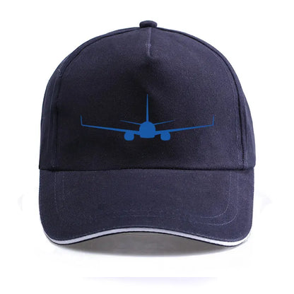 Boeing 737-800 Plane Print Baseball Caps
