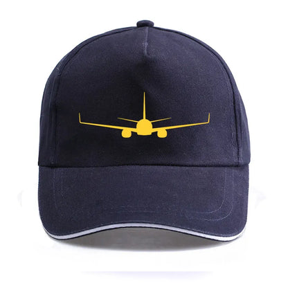 Boeing 737-800 Plane Print Baseball Caps