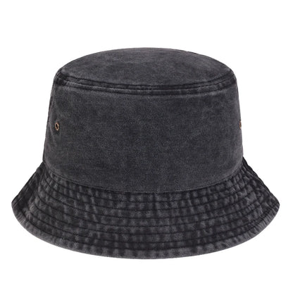 New Foldable Fisherman Hat Washed Denim Bucket Hats Unisex Fashion For Men Women