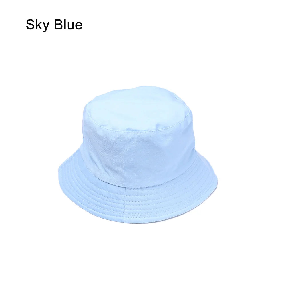 New Double-Sided Bucket Hat Women Men Sun Hat Panama Cap