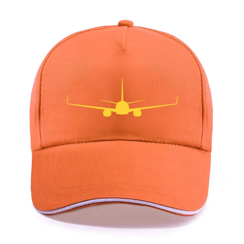Boeing 737-800 Plane Print Baseball Caps