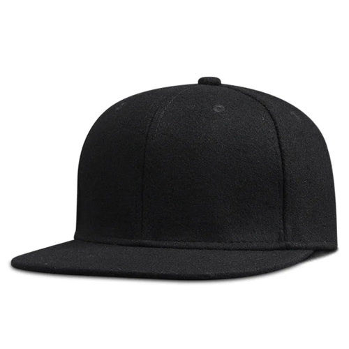 Dad Winter Felt Hip Hop Caps Flat Peak Felt Snapback Cap Big Bone Man