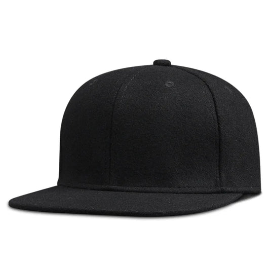Dad Winter Felt Hip Hop Caps Flat Peak Felt Snapback Cap Big Bone Man