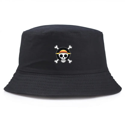 Anime Print Bucket Hats Unisex Fashion Women Men