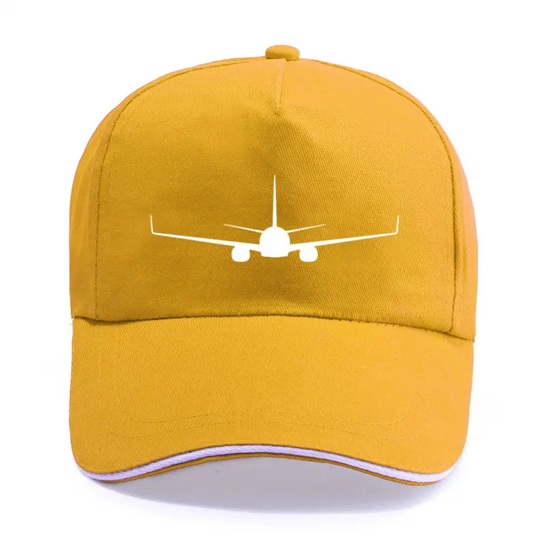 Boeing 737-800 Plane Print Baseball Caps