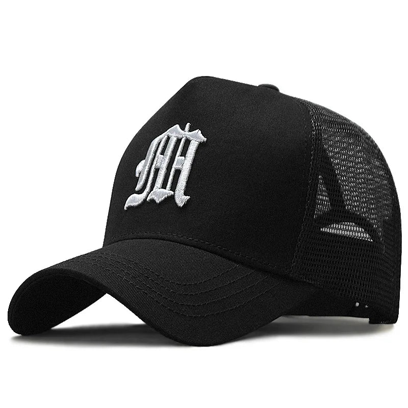 56-60CM 61-68cm Big Head Man Plus Size Baseball Cap Men Summer 100% Cotton Mesh Trucker Hat Male 3d Embroidery