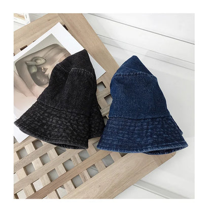 Foldable Fisherman Hat Women Summer Cotton Bucket Hat Men Women