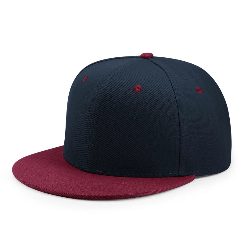 Wholesale 40 Colors Flat Peak Snapback Caps Lady Fashion