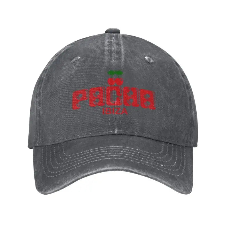 Preppy Cherry PACHA IBIZA Baseball Cap Unisex Cotton Denim