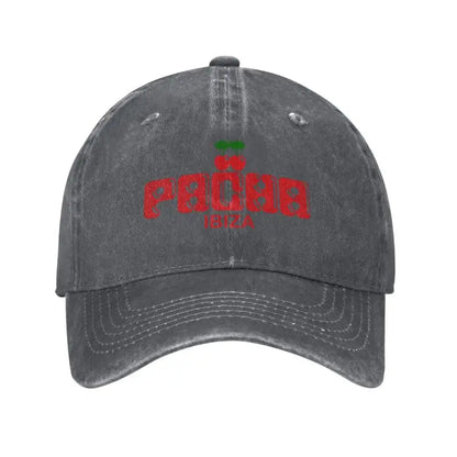 Preppy Cherry PACHA IBIZA Baseball Cap Unisex Cotton Denim