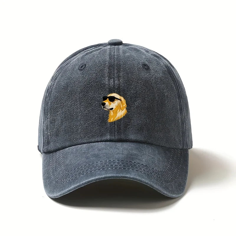 Wearing Sunglasses A Golden Retriever Printed Baseball Cap