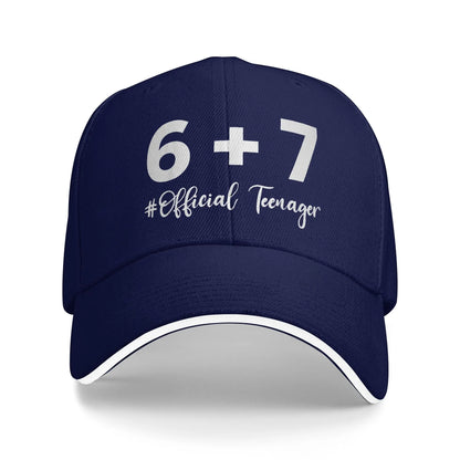 Summer Funny 13th Birthday Teenager 13 Year Old Baseball Cap