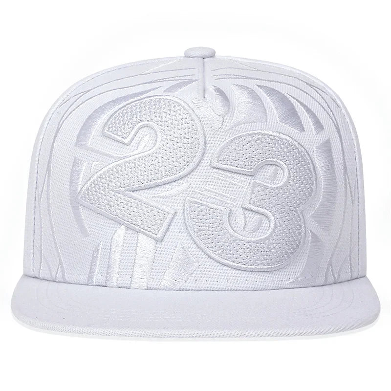 Unisex 23 Basketball Embroidery Hip-hop Hats Spring Autumn Adjustable Casual Snapback Caps
