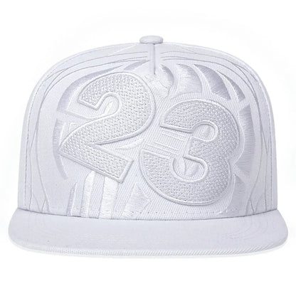Unisex 23 Basketball Embroidery Hip-hop Hats Spring Autumn Adjustable Casual Snapback Caps