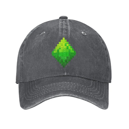 Summer The Sims 4 - Plumbob Diamond Gem 8bit Baseball Cap