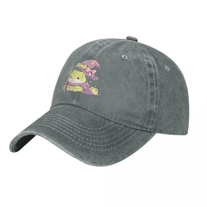 Cute Kawaii Froggy Frog Wizard Fashion Baseball Cap