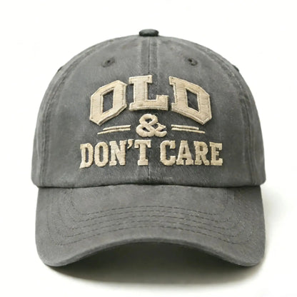 Cotton Baseball Hat Soft Vintage Old And Don'T Care Baseball Cap