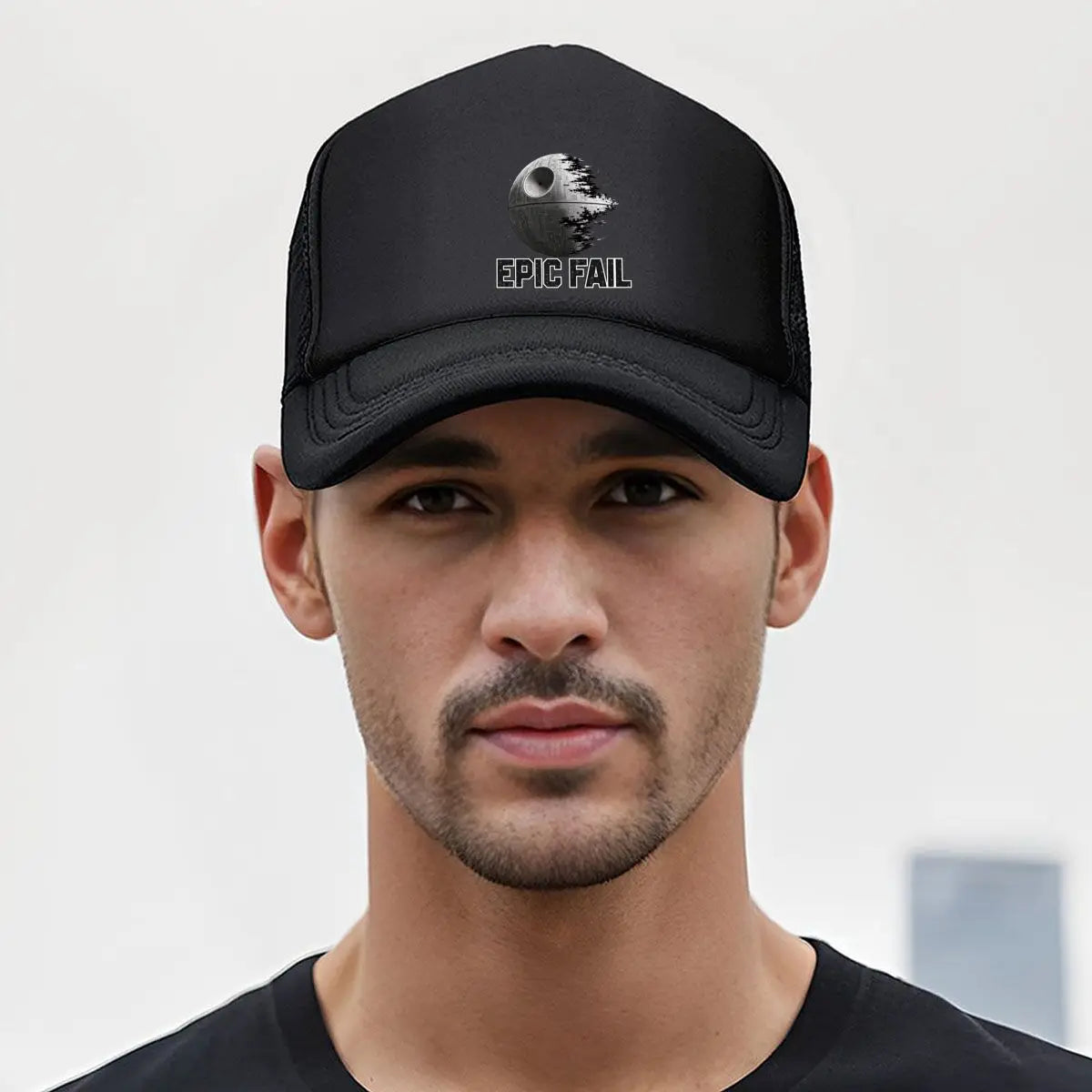 Epic Fail Space Station Humor Mesh Baseball Cap